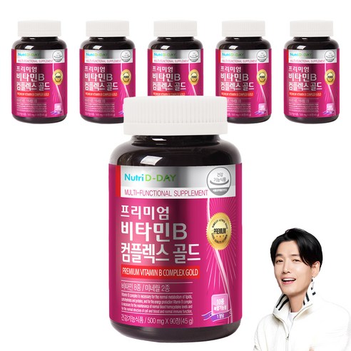 뉴트리디데이 프리미엄 비타민B 컴플렉스 골드, 90정, 6개