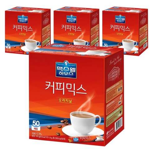 맥스웰하우스 오리지널 커피믹스, 11.8g, 50개입, 4개
