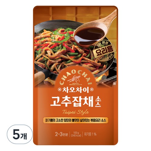 차오차이 고추잡채 소스, 100g, 5개