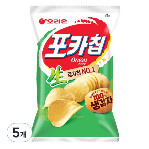 오리온 포카칩 어니언맛, 137g, 4개 과자