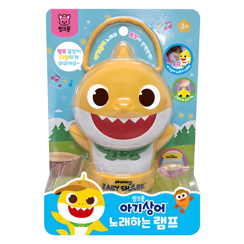 핑크퐁 아기상어 노래하는 램프, 혼합색상, 1개