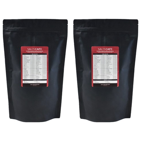 세일즈카페 블렌드 원두커피 연한맛, 홀빈(분쇄안함), 1kg, 2개