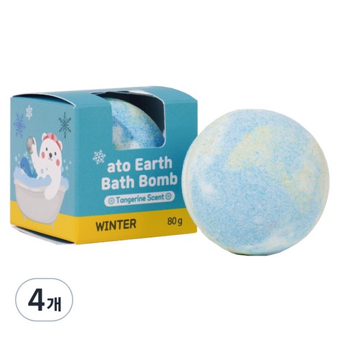 마이얼스데이 세라마이드 아토 얼스 배스밤 거품 입욕제 겨울, 80g, 4개