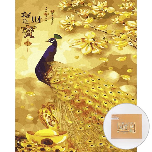 아트조이 DIY 명화 그리기 세트 40 x 50 cm 세로형, 금전공작 (골드펄), 1개