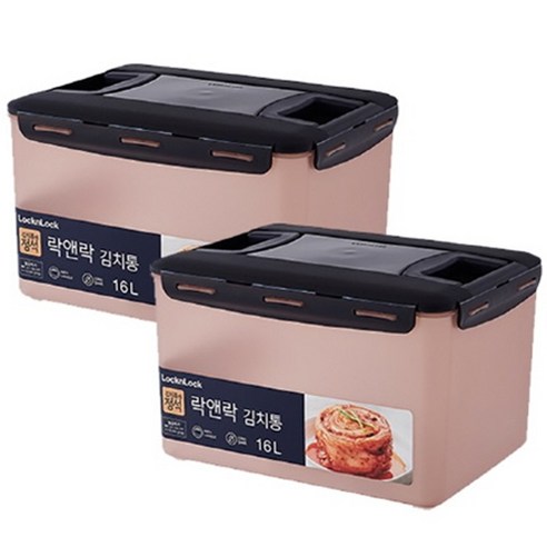 락앤락 뉴 김치통 정석 핑크, 2개, 16L
