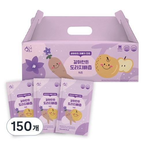 황금이네 국내산 아동용 갈아만든 도라지배즙, 100ml, 150개