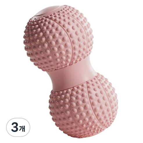 레디엘로 TPE 땅콩 마사지볼, 3개, 핑크