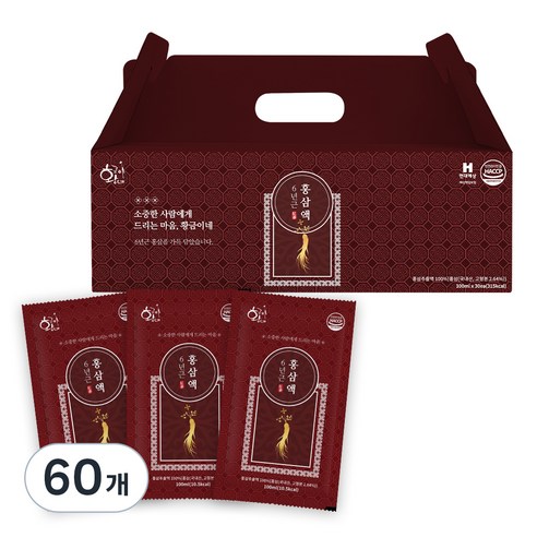 황금이네 6년근 홍삼액 30p, 100ml, 60개