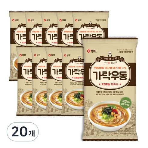 샘표 가락우동, 103g, 20개
