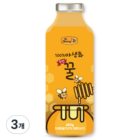 닥터허니 천연100% 야생화꿀, 650g, 3개