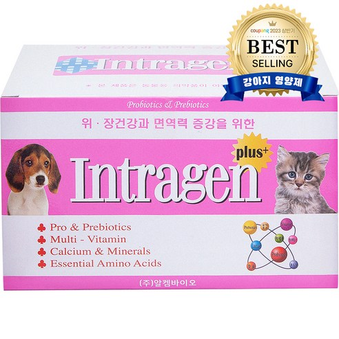   인트라젠 플러스 반려동물 장영양제 (분말타입) 100포, 1개, 피부/털개선