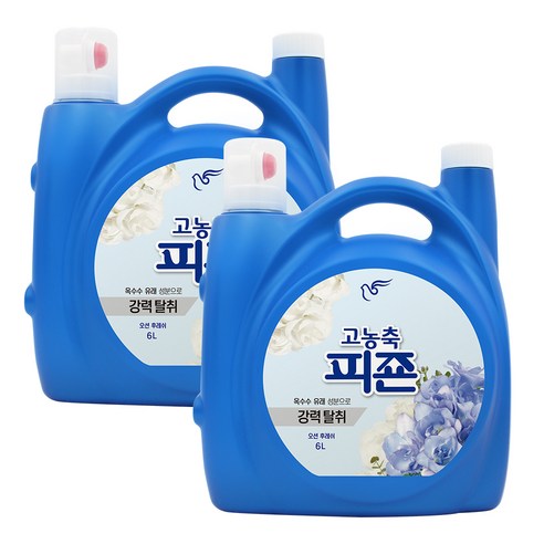피죤 고농축 오리지널 섬유유연제 블루비앙카 본품, 6L, 2개