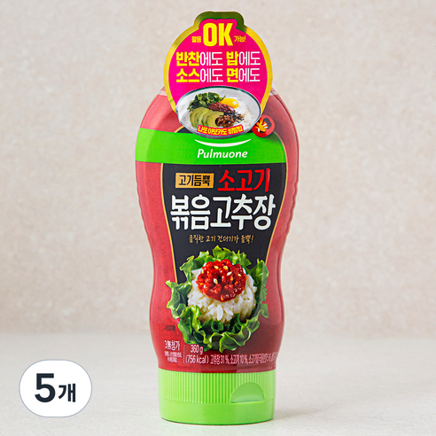 풀무원 고기듬뿍 소고기 볶음 고추장, 360g, 5개