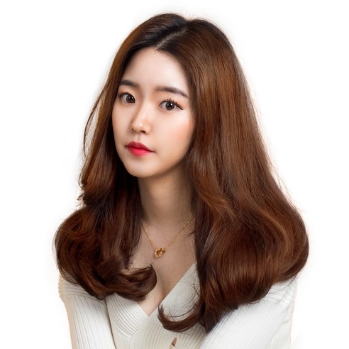 u자 c컬 반가발 50cm 260g, 라이트브라운, 1개