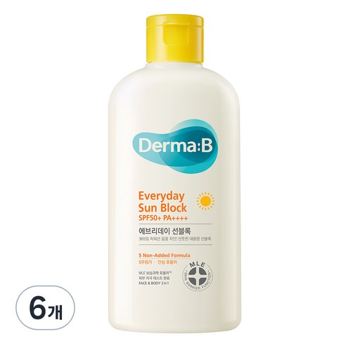 더마비 에브리데이 선블록 SPF50+ PA++++, 200ml, 6개
