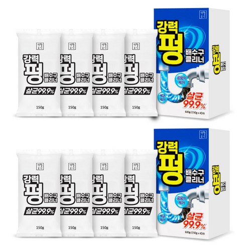 생활공식 강력 펑 배수구 클리너 4p, 150g, 8개