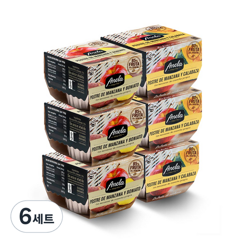 아넬라 생과일 든든야채 퓨레 2종 x 2p 세트, 고구마, 단호박, 6세트