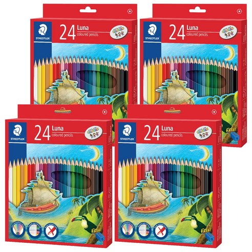 스테들러 루나 색연필, 24색, 4개