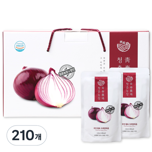 청춘농장 무안 황토 자색양파즙, 120ml, 210개