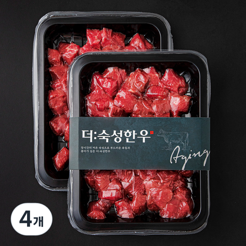 더숙성한우 양지 국거리용 (냉장), 250g, 4개