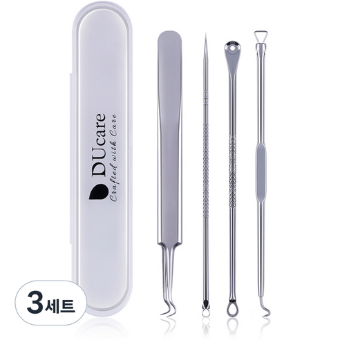 두케어 피지압출기 4종 킷트, 혼합 색상, 3세트
