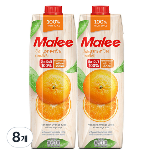 말리 만다린오렌지 주스, 1L, 8개