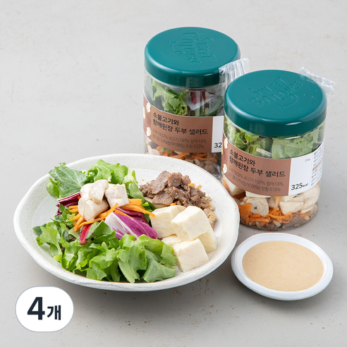 소불고기 참깨된장 두부 샐러드, 250g, 4개