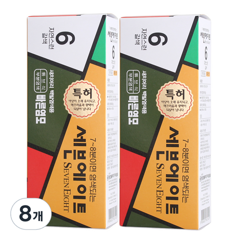 세븐에이트 새치 염색약, 6호 자연스런갈색, 8개