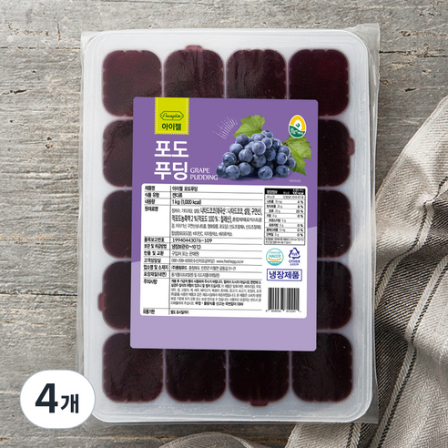 풍요한아침 아이젤 포도푸딩 20개입, 1kg, 4개