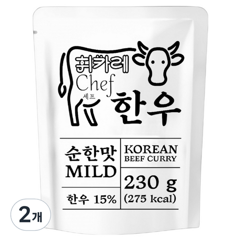 휘카레 한우다짐육 순한맛, 230g, 2개