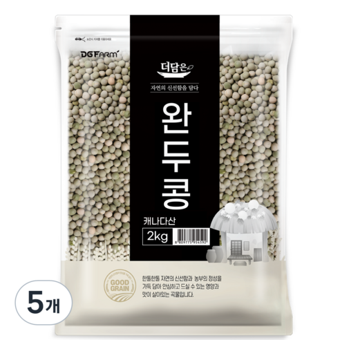 더담은 완두콩, 2kg, 5개