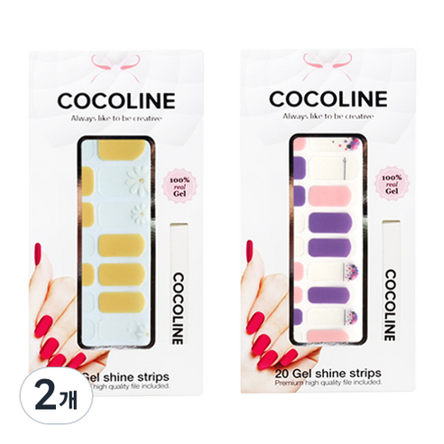 코코라인 붙이는 젤네일 스트립, COCO No 131, COCO No 132, 2개