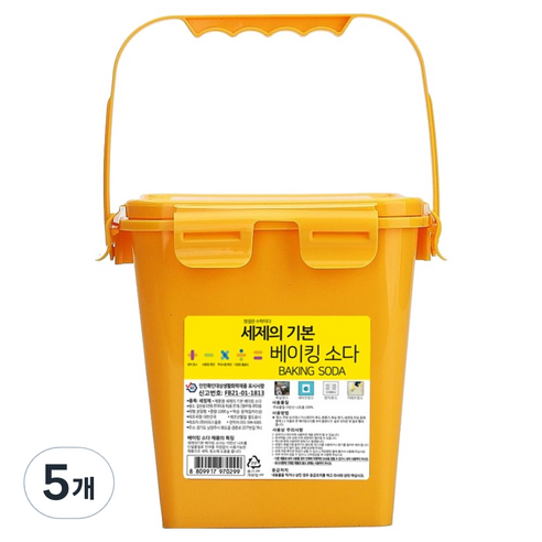 세제의기본 베이킹 소다, 2kg, 5개