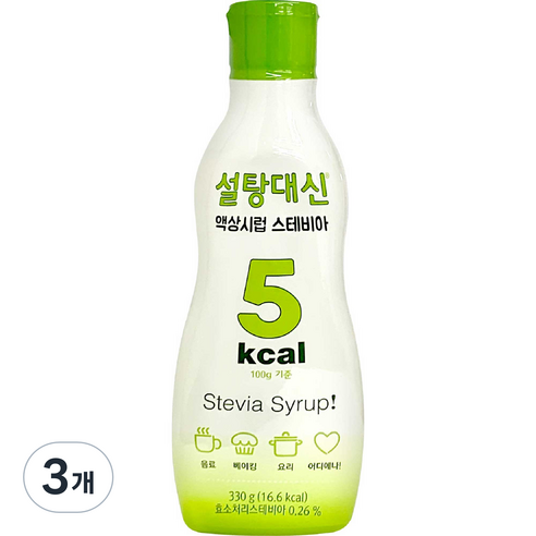 설탕대신 액상 시럽 스테비아, 330g, 3개