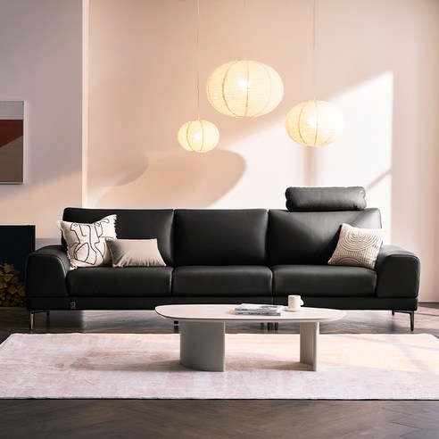 다우닝 크러스트 천연가죽 4인용 소파의 매력 다우닝쇼파