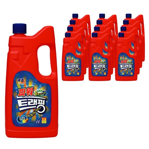 백광 파워 트래펑 배수구세정제, 1L, 12개