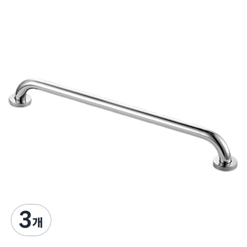 노인 욕실 안전바 50cm, 3개, 실버