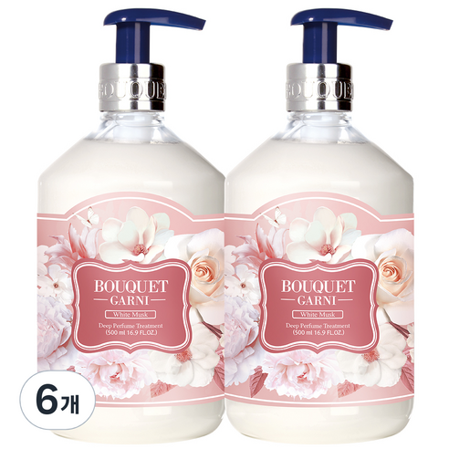 부케가르니 딥퍼퓸 트리트먼트 화이트머스크, 500ml, 6개