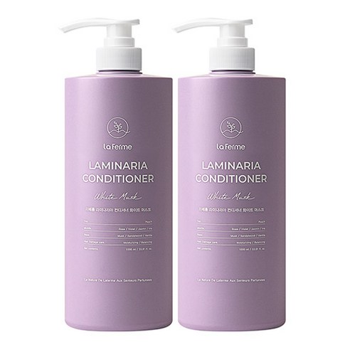 라페름 라미나리아 컨디셔너 화이트 머스크향, 2개, 1000ml