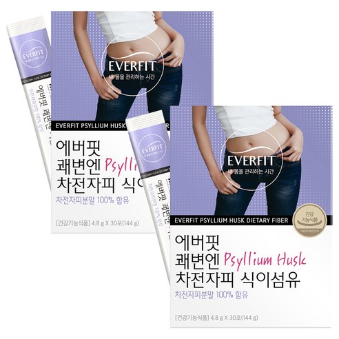 내츄럴플러스 에버핏 쾌변엔 차전자피 식이섬유, 144g, 2개