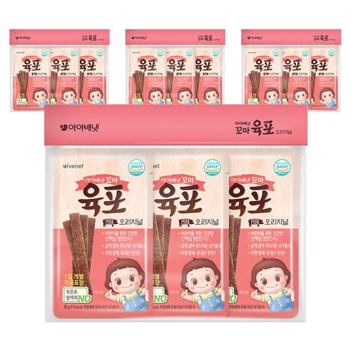 아이배냇 꼬마 육포 오리지널 35g x 3p, 돈육맛, 105g, 4개