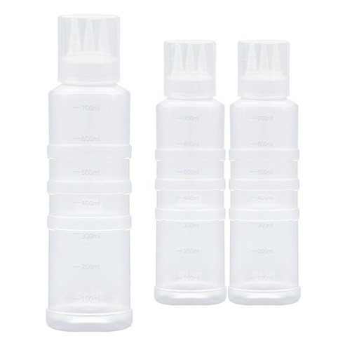 에이엘에스 잘라쓰는 소스통 3구 뚜껑 포함, 700ml, 3개