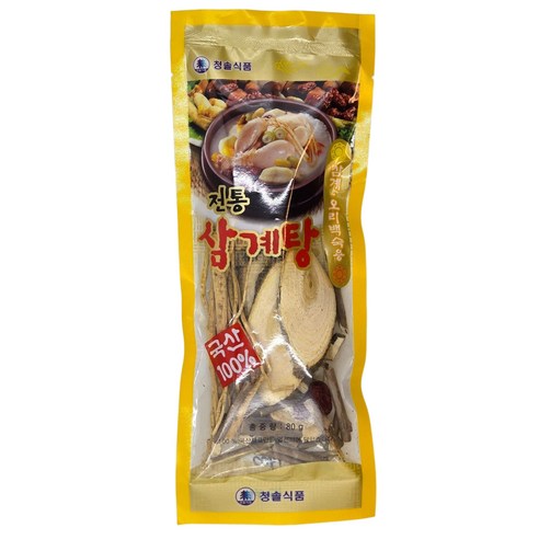청솔식품 국산 100% 전통 백숙 삼계탕 육수 재료 원물형, 80g, 1개