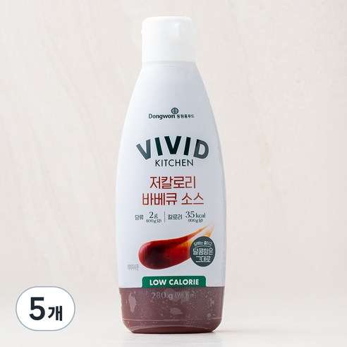 비비드키친 저칼로리 바베큐 소스, 5개, 280g
