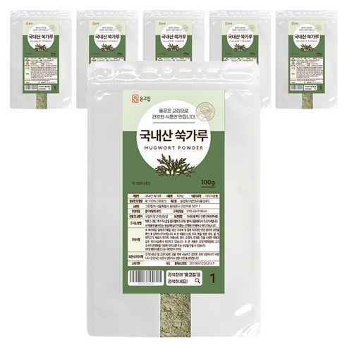윤고집 쑥가루, 100g, 6개