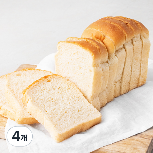 브로드카세 발효종 고소한 우유식빵, 390g, 4개