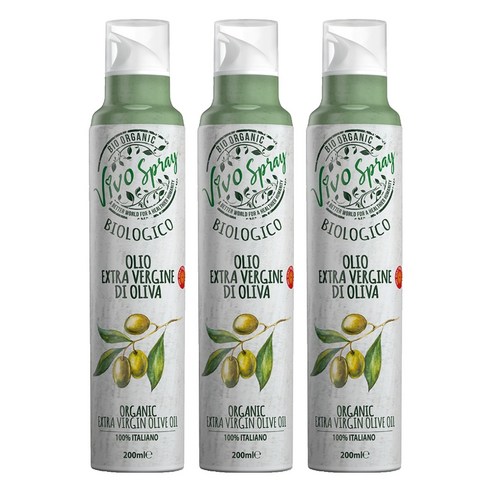 비보스프레이 오가닉 엑스트라버진 올리브 오일 스프레이, 200ml, 3개