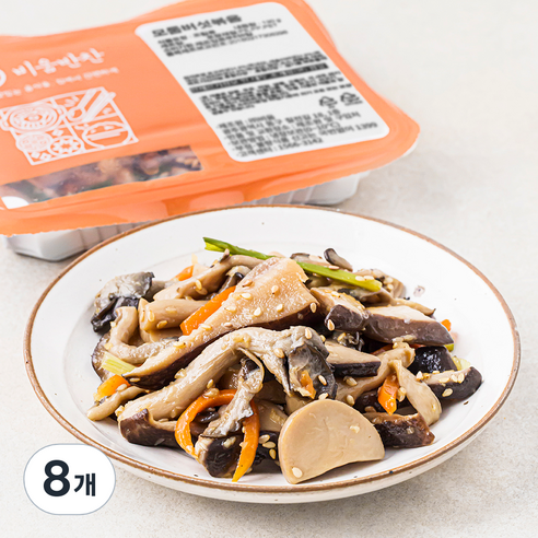 비움반찬 모둠버섯볶음, 130g, 8개