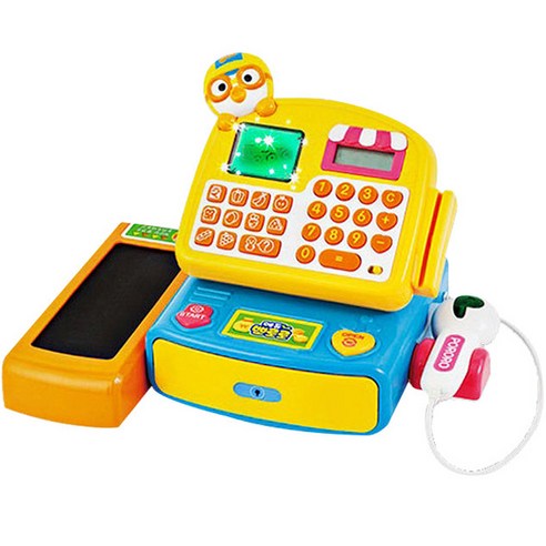   Mart checkout counter with Pororo, mixed colors