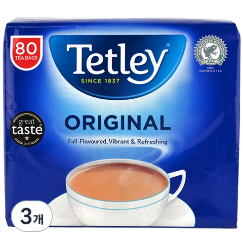 테틀리 오리지널 블랙티, 3.125g, 80개입, 3개